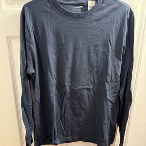 Old Navy Men's Deep Blue Long Sleeve Tee